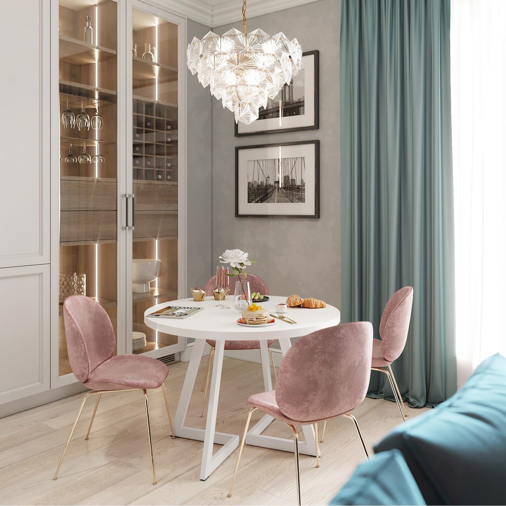 Обеденный стол в стиле Лофт круглый с металлическими ножками | Диннер-1 | 900х900х750 мм, 1000х1000х750 мм. Варианты расцветок