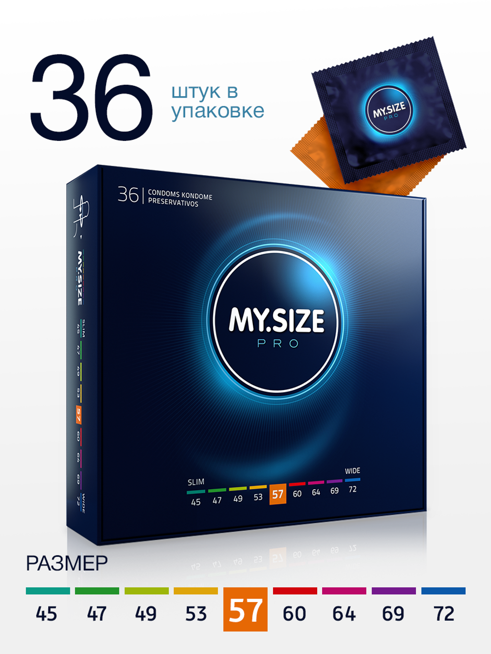 Презервативы MY.SIZE PRO размер 57 - 36шт