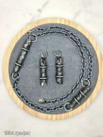 НМG 1334 Графит Колье с кожей арт. 2500