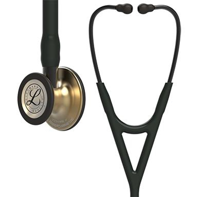 Стетоскоп 3M™ Littmann® Cardiology IV™, черная трубка, акустическая головка цвета латунь, 69 см