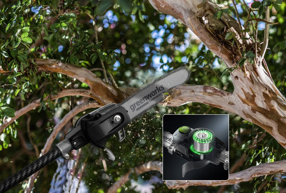 Высоторез/Сучкорез аккумуляторный телескопический Greenworks PS102T, 25 см, бесщеточный, без АКБ и ЗУ (1402407)