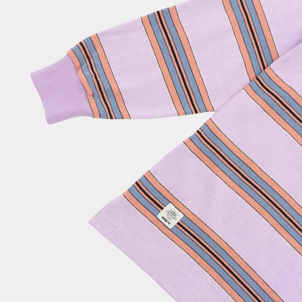 Лонгслив SS23 Stripes Lavander/Stone/Pumpkin - фото 3