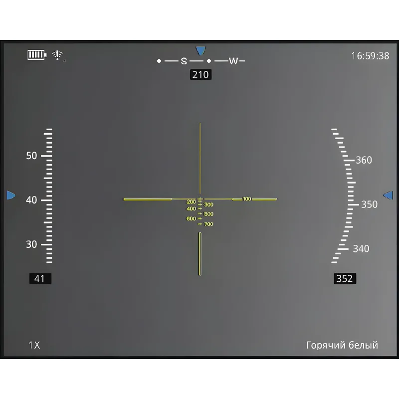 Тепловизионный прицел Fahrentec FMR335 - прицельная сетка с баллистическими метками