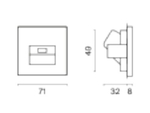 Розетка Ethernet RJ-45 без рамки Voltum S70 VLS060103