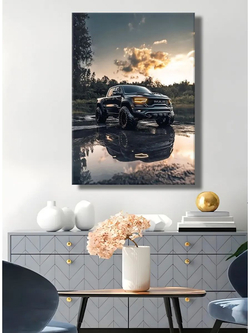 Картина Mercedes Фиолетовый Рассветна стену 30х40см 1шт.