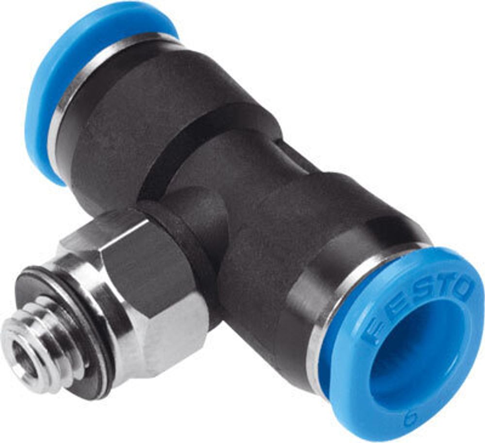 QSMT-M5-3 Тройник с цанговым зажимом и резьбой QSMT-M5-3 Тройник с цанговым зажимом и резьбой