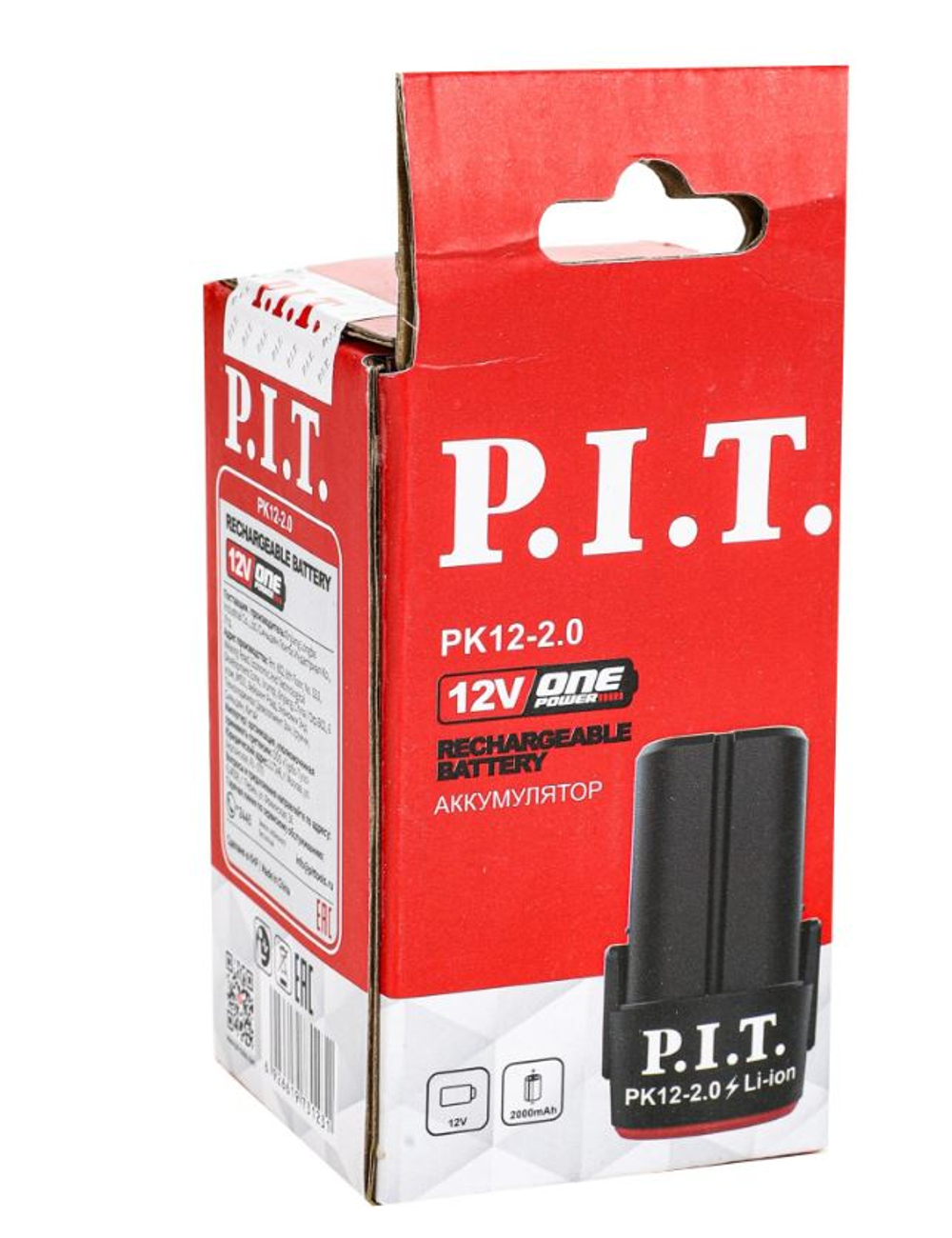 ЕАС12 АККУМУЛЯТОР PK12-2.0 (12В, 2,0Ач, Li-Ion, плата, 3 контакта) P.I.T.