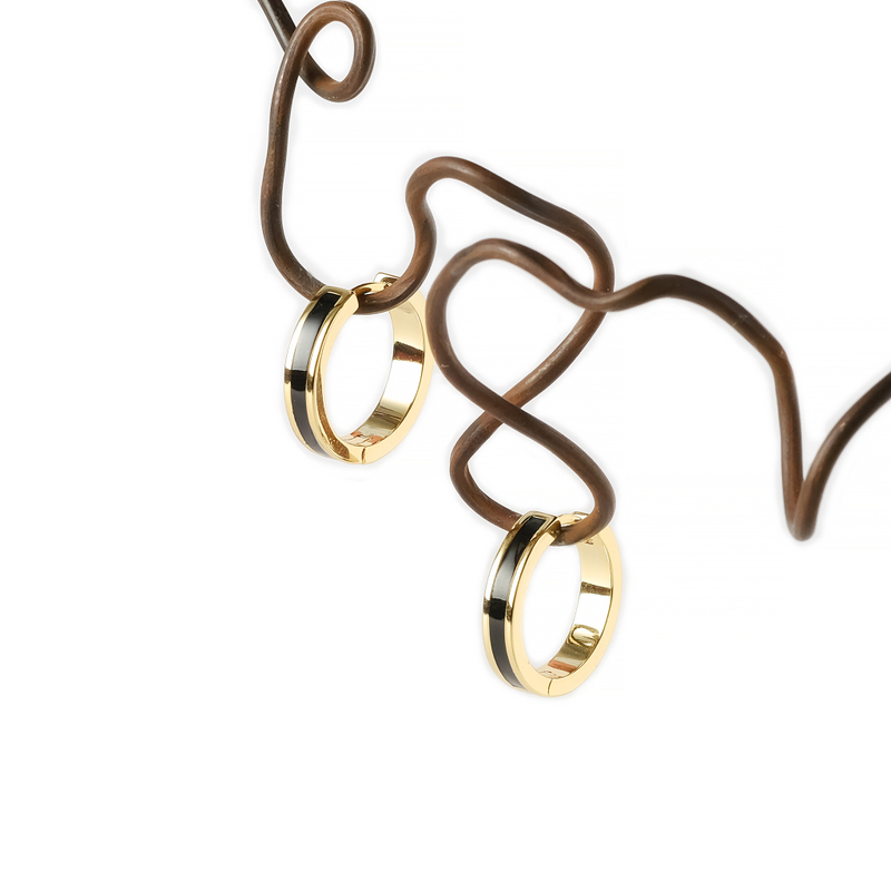 black enamel hoop mini