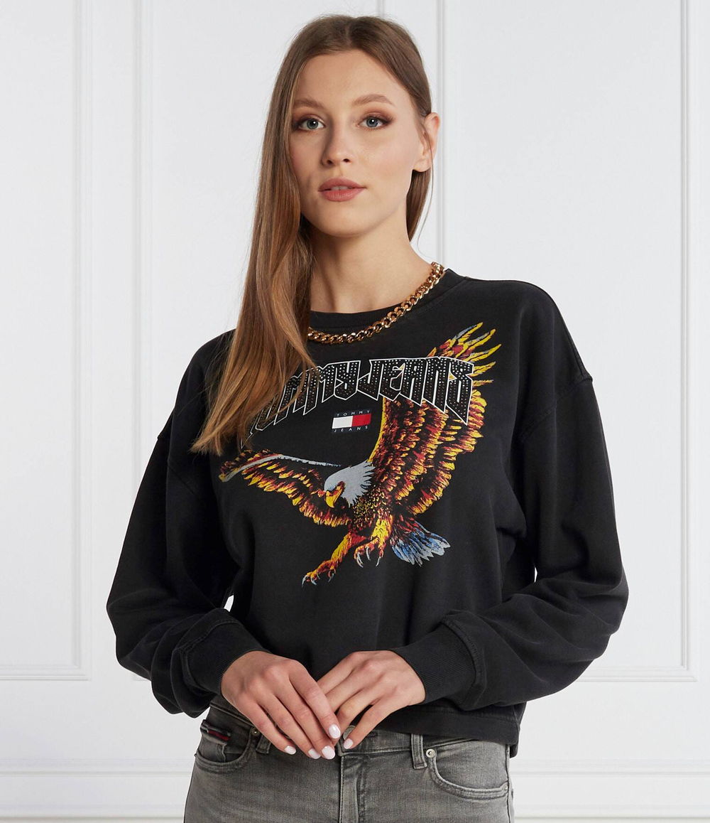 Худи VINTAGE EAGLE CREW Tommy Jeans - черный(DW0DW16415)