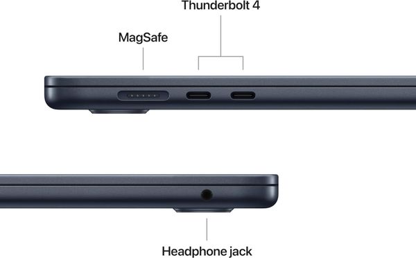 Ноутбук Apple MacBook Air 15 2026 MDVK4LL/A (M5 10-Core, GPU 10-Core, 16 ГБ, 1 ТБ), полуночный черный