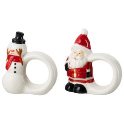 НАБОР КОЛЕЦ ДЛЯ САЛФЕТОК КОЛЛЕКЦИЯ "CHRISTMAS GIFT", 2 ШТ/9*3,5*7 СМ