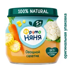 Пюре ФрутоНяня Овощной салатик с 5 мес 80 г