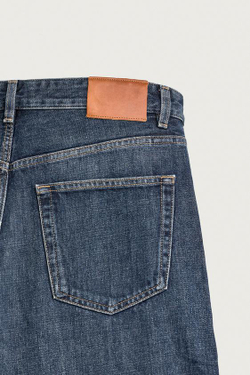 ZARA УКОРОЧЕННЫЕ ДЖИНСЫ LOOSE FIT, СИНИЙ
