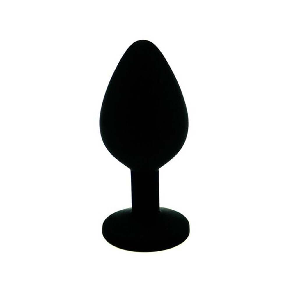 Маленькая черная пробка с зеленым кристаллом ONJOY Silicone Collection