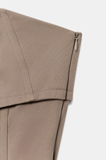 МИНИ-ПЛАТЬЕ БЕЗ БРЕТЕЛЕЙ С ЗАВЯЗКАМИ — ZARA