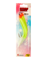 Крючок HIGASHI оснащенный кембриком Gummi Makk #4/0 (set-3pcs) #03 Yellow; 3 шт