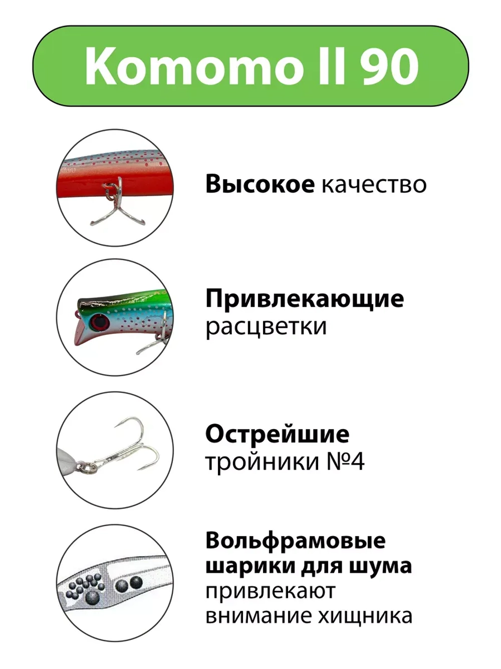 Воблер Komomo II 90 12 г 0-0,2 м