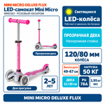 Самокат Mini Micro Deluxe Flux LED розовый неохром