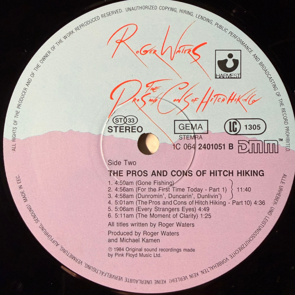 Roger Waters – The Pros And Cons Of Hitch Hiking (Европа 1984г.)