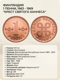 1 пенни, 1963 - 1969