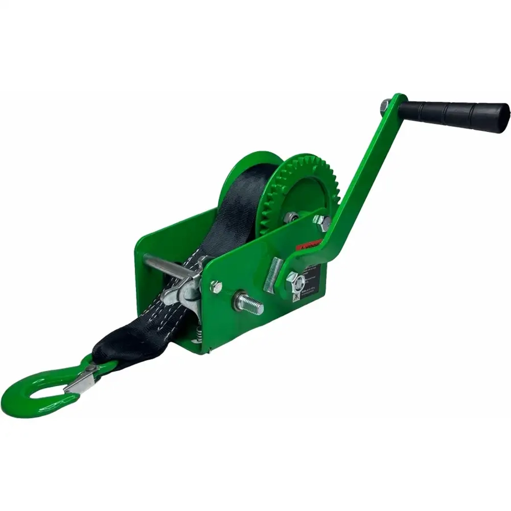 Лебедка ручная барабанная HW 1100, 1100 кг, лента 10 м HITCH SZ073169