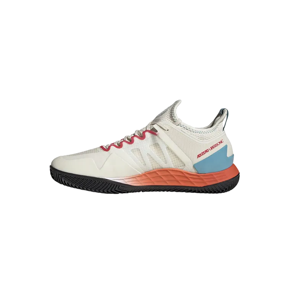 Adidas Adizero Ubersonic 4 M Clay Белые-Оранжевые кроссовки