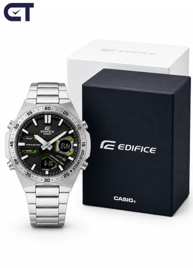 Casio EFV-C110D-1A3 Edifice часы наручные мужские — аналогово-цифровая модель с батареей на 10 лет