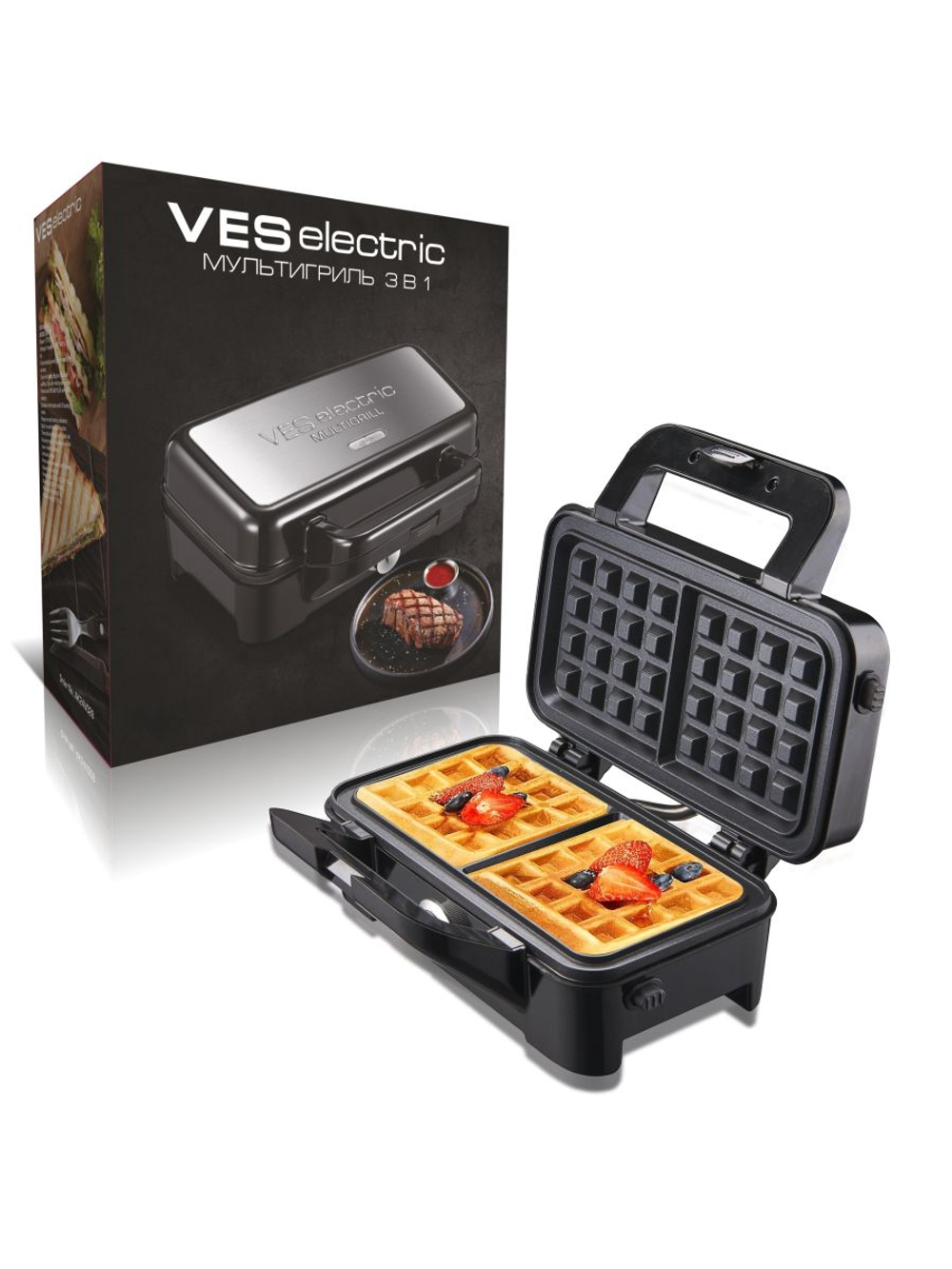 Мультиповар электрический гриль «3 в 1» VES electric F8908