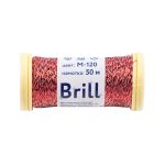 Мулине Gamma металлик M 5 мотков по 50 метров, M-120 белый/красный, Gamma BRILL