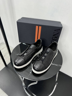 Кеды Ermenegildo Zegna из кожи крокодила