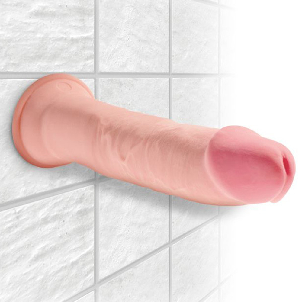 Телесный фаллоимитатор-реалистик 26,7см на присоске PipeDream King Cock Plus 9 Triple Density Dildo Cock Flesh 5716-21