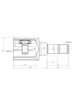 ШРУС внутренний L  FORD FOCUS II 2008-2011 GANZ GIK04021