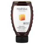 Madhava, Органический янтарный мед, нефильтрованный, 454 г (16 унций)