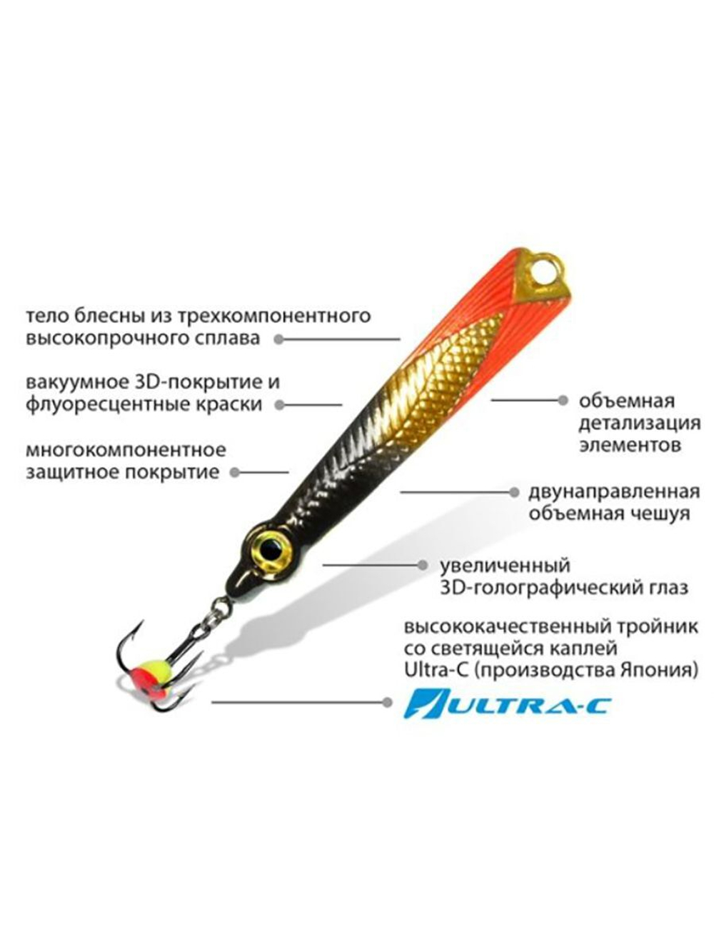 Блесна для рыбалки зимняя AQUA КЛЫК