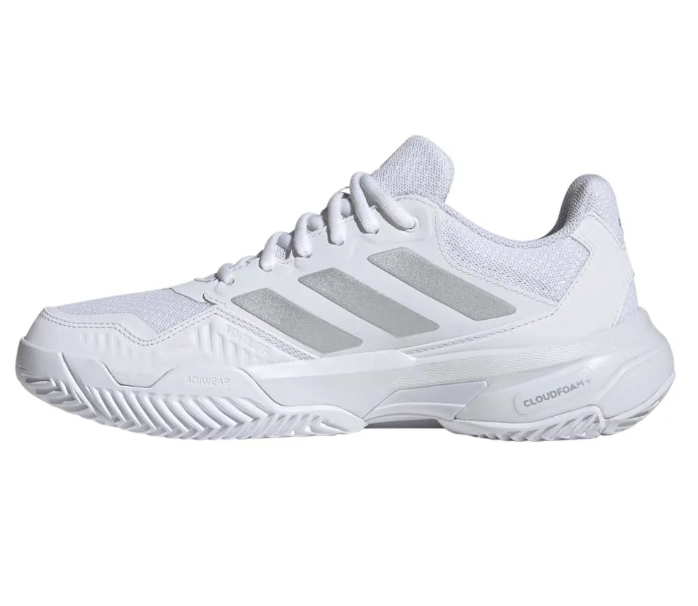 Женские теннисные кроссовки Adidas CourtJam Control 3 W - cloud white/silver metallic/frozen purple