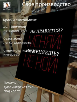 Картина Меняй или молчи интерьерная 30х40см 1шт., на деревянном подрамнике