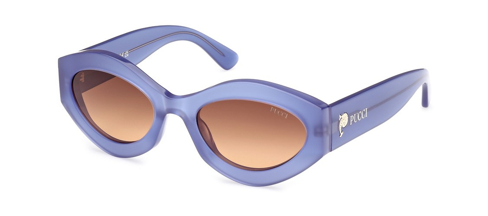 Солнцезащитные очки Emilio Pucci EP 0227 90F — итальянские брендовые женские очки геометрической формы