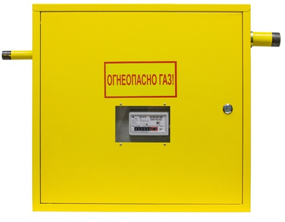 Шкафной газораспределительный пункт ГРПШ-ОХТА-RF-25-1-ЛП-С10 (желтый)