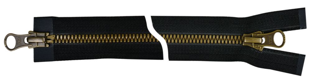 Молния трактор YKK Metalux Т5 (5 мм) 2 зам., разъем., античное золото, 75 см, под металл, 580 gold 75, уп.10 шт Молния трактор YKK Metalux Т5 (5 мм) 2 зам., разъем., античное золото, 75 см, под металл, 580 gold 75, уп.10 шт