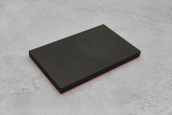 Микарта, плашка 130x80x10(+)мм, с красным спейсером 1,5мм