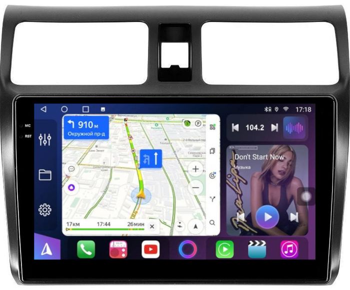 Магнитола для Suzuki Swift 3 2004-2010 - FarCar S400-TS18 монитор 10.36" QLED на Android 14, CarPlay, 4G SIM-слот