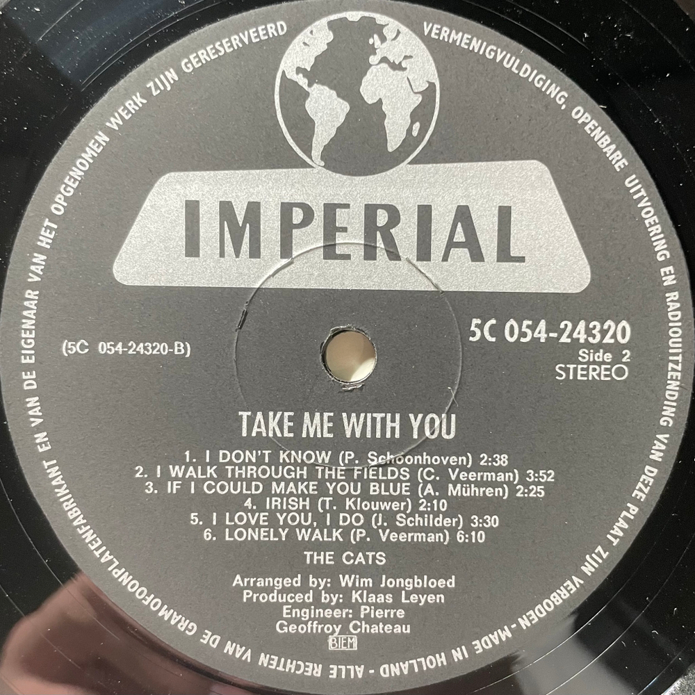 The Cats ‎– Take Me With You (Голландия 1970г.)