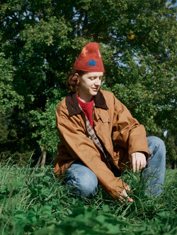 Шапка Jacob Cro Mohair Stars "Brown"