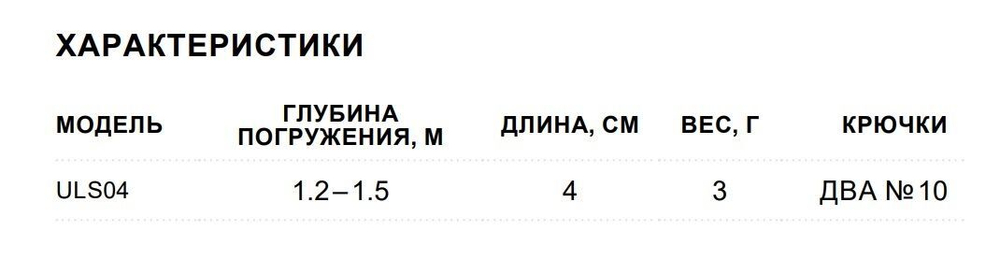 Воблер Ultra Light Shad 04 4см 3гр цвет FT медленно тонущий
