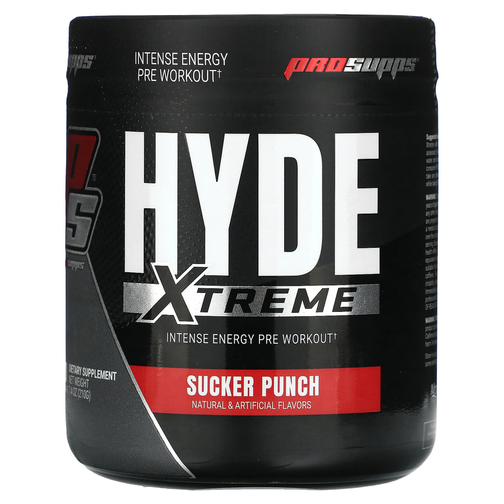 ProSupps, Hyde Xtreme, Intense Energy Pre Workout, Sucker Punch, 210 г (7,4 унции)