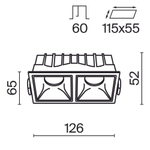 Встраиваемый светильник Technical DL043-02-10W4K-D-SQ-WB