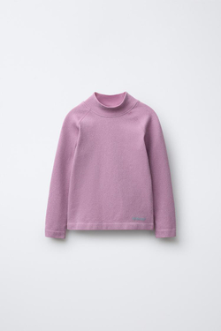 ZARA ФУТБОЛКА С ДЛИННЫМИ РУКАВАМИ, РОЗОВЫЙ/СИРЕНЕВЫЙ