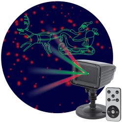 ENIOP-02 ЭРА Проектор Laser Дед Мороз мультирежим 2 цвета, 220V, IP44 | Проекторы