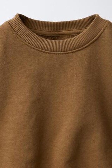 ZARA КОМПЛЕКТ ИЗ ТОЛСТОВКИ И БРЮК-ДЖОГГЕРОВ, КАРАМЕЛЬНЫЙ