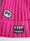 Женская шапка с помпоном "Keep calm and hug panda"